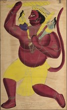 Hanuman, c. 1880. Kalighat painting, 19th century. Color on paper; overall: 46 x 27.5 cm (18 1/8 x