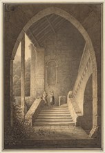 Outer Staircase of a Gothic Ruin (Treppenaufgang einer gotischen Ruine), 1830. Domenico Quaglio