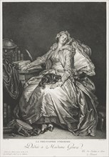 Madame Greuze Asleep, 1776. Jean-Michel the Younger Moreau (French, 1741-1814). Etching and