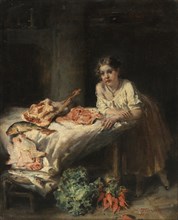 The Bourgeois' Kitchen, 1854. Octave Tassaert (French, 1800-1874). Oil on fabric; unframed: 46.3 x