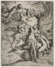 The Sacrifice of Abraham, ca. 1645-50. Pietro Testa (Italian, 1612-1650). Etching