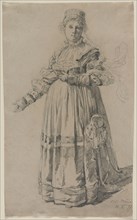 Standing Woman, 1877. Victor Tobler (Swiss, 1846-1915). Graphite; sheet: 43.8 x 26.9 cm (17 1/4 x