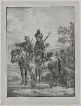 Tartars on Horseback, 1820. Aleksandr Orlowski (Russian, 1777-1832). Lithograph