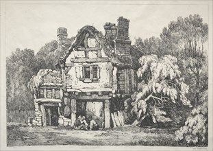 A Series of Ancient Buildings and Rural Cottages in the North of England:  Near Ashbourn, 1821.