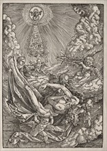 Christ Carried to Heaven by Angels, c. 1515-1517. Hans Baldung (German, 1484/85-1545). Woodcut
