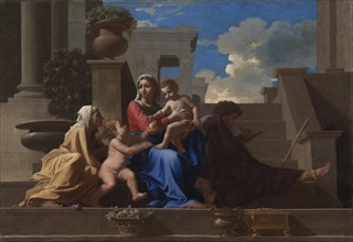 The Holy Family on the Steps, 1648. Nicolas Poussin (French, 1594-1665). Oil on canvas; framed: 103