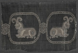 Fragment, 800s ?. Iran, Abbasid period, 9th century (?). Compound tabby; silk; overall: 37 x 24.6