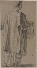Ecclesiastic Seen from Behind, c. 1645/48. Anonymous, after Eustache Le Sueur (French, 1617-1655).