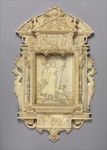 Framed Relief of Diana the Huntress, c. 1850. France (?), 19th century. Ivory; overall: 19.9 x 12.9