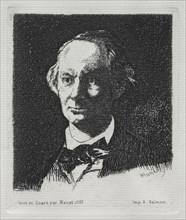 Charles Baudelaire, 1869. Edouard Manet (French, 1832-1883). Etching