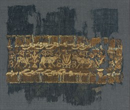 Tiraz with gold, 1020 - 1035. Egypt, Fatimid period, reign of Caliph al-Zahir, 1020–1035. Plain