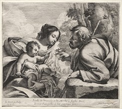 Holy Family, 1633. Simon Vouet (French, 1590-1649). Etching