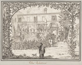Villa Palatina, 1830. Peter Heinrich Lambert von Hess (German, 1792-1871). Pen and black ink with