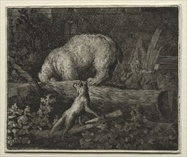 Reynard the Fox:  Trapping the Bear. Allart van Everdingen (Dutch, 1621-1675). Etching