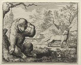 Reynard the Fox:  Reynard Chides the Injured Bear. Allart van Everdingen (Dutch, 1621-1675).