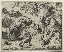 Reynard the Fox:  The Complaint of the Bear. Allart van Everdingen (Dutch, 1621-1675). Etching