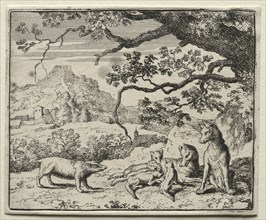 Reynard the Fox:  The Badger Calls Reynard to Court. Allart van Everdingen (Dutch, 1621-1675).