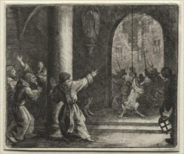 Reynard the Fox:  Reynard Tricks the Wolf. Allart van Everdingen (Dutch, 1621-1675). Etching