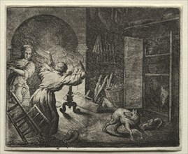 Reynard the Fox:  Reynard Steals a Capon. Allart van Everdingen (Dutch, 1621-1675). Etching