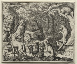 Reynard the Fox:  Reynard Asks Permission to Confess. Allart van Everdingen (Dutch, 1621-1675).