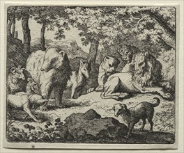 Reynard the Fox:  The Suspension of the Sentence. Allart van Everdingen (Dutch, 1621-1675). Etching