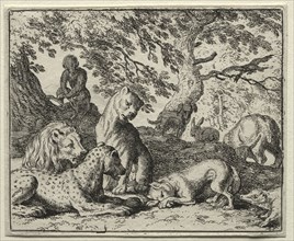 Reynard the Fox:  Reynard Describes a False Plot Against the Lion. Allart van Everdingen (Dutch,