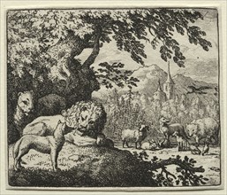 Reynard the Fox:  Reynard Continues His Story. Allart van Everdingen (Dutch, 1621-1675). Etching