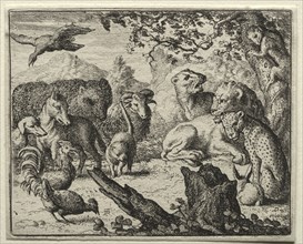 Reynard the Fox:  The Lion's Court. Allart van Everdingen (Dutch, 1621-1675). Etching