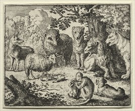 Reynard the Fox:  The Arrival of the Packet. Allart van Everdingen (Dutch, 1621-1675). Etching