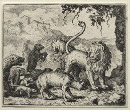 Reynard the Fox:  First Complaint of the Wolf. Allart van Everdingen (Dutch, 1621-1675). Etching