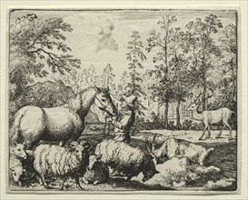 Reynard the Fox:  The Jealous Horse. Allart van Everdingen (Dutch, 1621-1675). Etching
