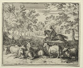 Reynard the Fox:  The Chase of the Stag. Allart van Everdingen (Dutch, 1621-1675). Etching