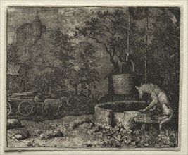 Reynard the Fox:  Reynard Tricks the Wife of the Wolf. Allart van Everdingen (Dutch, 1621-1675).
