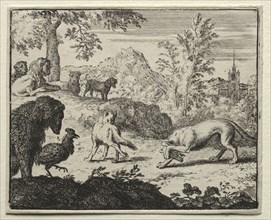 Reynard the Fox:  The Combat Between Reynard and the Wolf. Allart van Everdingen (Dutch, 1621-1675)