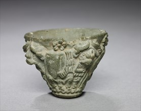 Bull Procession Cup, c. 3100-2900 BC. Sumerian, Iraq, c. 3100-2900 BC. Gray limestone; diameter: 7