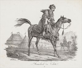 Large Suite of Horses:  Mounted Mamelucke, c. 1818. Carle Vernet (French, 1758-1836). Lithograph