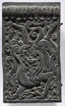 Section of a Coffin Platform: Dragon, 550-577. China, Northern Qi dynasty (550-577). Limestone;