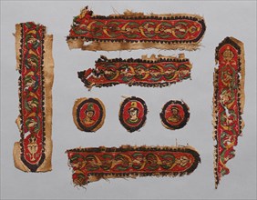 Fragments from a Tunic, 500s - 1500s. Egypt, 6th - 16th century. Tabby weave with inwoven tapestry