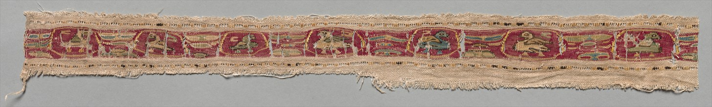 Fragment of a Tiraz, 1100s. Egypt, Fatimid period, 12th century. Tabby ground with inwoven tapestry