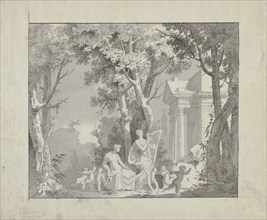 Classical Scene, 1775-1800. Circle of Francisco Vieira (Portuguese, 1765-1805). Pen and brown and