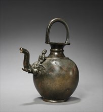 Ewer with Spout in the Form of an Elephant with a Mahut, c. 1st Century. Afghanistan, Gandhara,