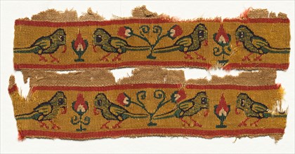Sleeve Bands from a Tunic, 600s - 700s. Egypt, Umayyad period (?), 7th - 8th century. Tabby weave,