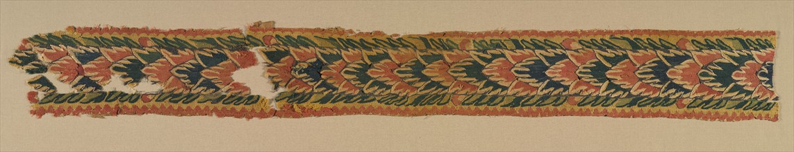 Panel from a Large Curtain, Overlapping Leaves, 300s-400s. Egypt, Byzantine period, 4th-5th century