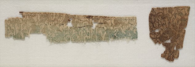 Fragments, 1100s. Egypt, Ayyubid, 12th century. Tabby with supplementary weft; silk; average: 21.5
