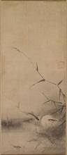 Fish and Seaweed, 16th century. Rinkyo (Japanese). Pair of hanging scrolls: ink on paper; painting