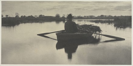 Life and Landscape on the Norfolk Broads, pl. XXI: Rowing Home the Schoof-Stuff (from Life and