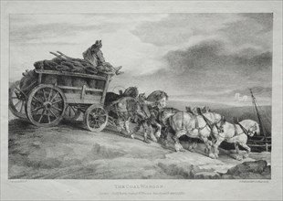 The Coal Wagon, 1821. Théodore Géricault (French, 1791-1824). Lithograph