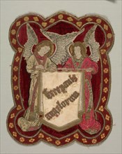 Silk Embroidery, 1800s. Austria ?, 19th century. Embroidery, silk; overall: 40.7 x 33.8 cm (16 x 13