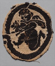Fragment with Running Figure, 500s. Egypt, Byzantine period, 6th century. Tapestry; linen and wool;