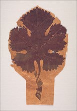 Grape Leaf from a Curtain, 400s-500s. Egypt, Byzantine period, 5th-6th Century. Weft-faced plain
